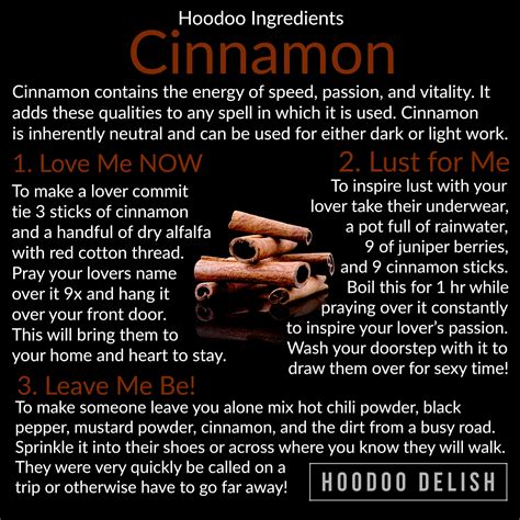 Wicca with cinnamon